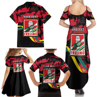 Personalized Mozambique Revolution Day Family Matching Summer Maxi Dress and Hawaiian Shirt Coat Of Arms FRELIMO - Wonder Print Shop