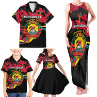 Personalized Mozambique Revolution Day Family Matching Tank Maxi Dress and Hawaiian Shirt Coat Of Arms FRELIMO - Wonder Print Shop