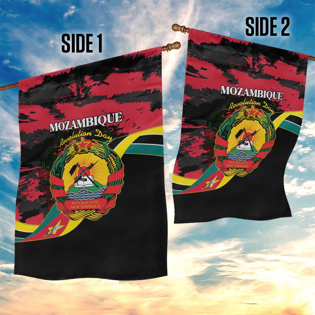 Mozambique Revolution Day Garden Flag Coat Of Arms FRELIMO - Wonder Print Shop