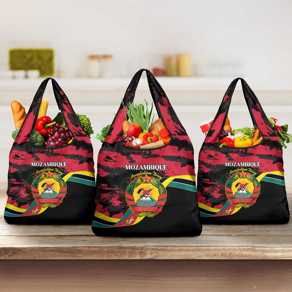 Mozambique Revolution Day Grocery Bag Coat Of Arms FRELIMO - Wonder Print Shop