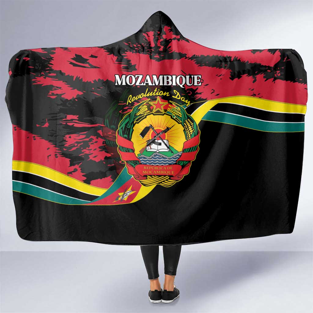 Mozambique Revolution Day Hooded Blanket Coat Of Arms FRELIMO - Wonder Print Shop