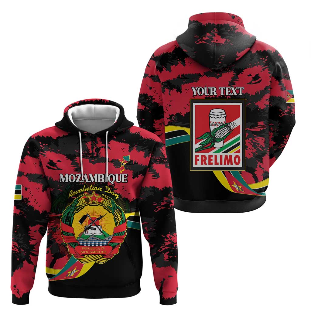 Personalized Mozambique Revolution Day Hoodie Coat Of Arms FRELIMO - Wonder Print Shop