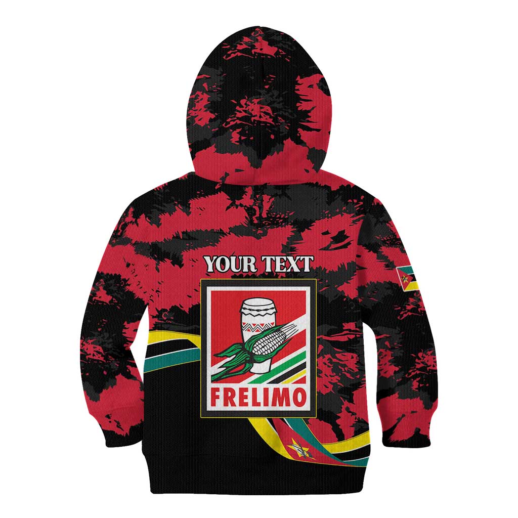 Personalized Mozambique Revolution Day Kid Hoodie Coat Of Arms FRELIMO - Wonder Print Shop