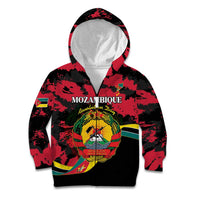 Personalized Mozambique Revolution Day Kid Hoodie Coat Of Arms FRELIMO - Wonder Print Shop