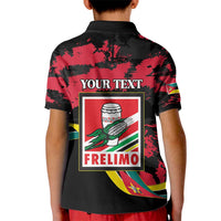 Personalized Mozambique Revolution Day Kid Polo Shirt Coat Of Arms FRELIMO - Wonder Print Shop