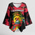 Personalized Mozambique Revolution Day Kimono Sleeve Blouse Coat Of Arms FRELIMO - Wonder Print Shop