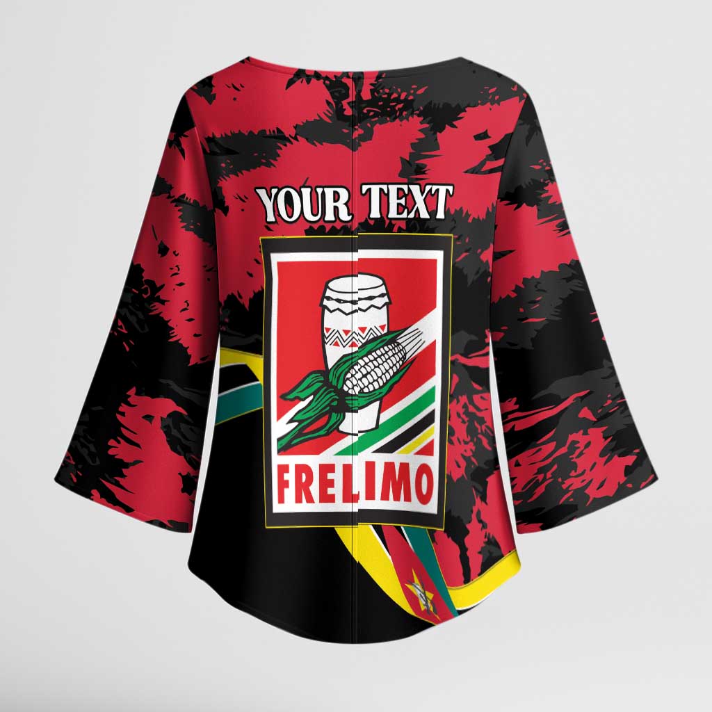 Personalized Mozambique Revolution Day Kimono Sleeve Blouse Coat Of Arms FRELIMO - Wonder Print Shop