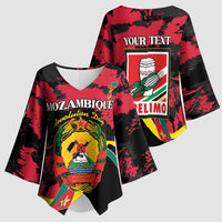 Personalized Mozambique Revolution Day Kimono Sleeve Blouse Coat Of Arms FRELIMO - Wonder Print Shop