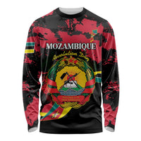 Personalized Mozambique Revolution Day Long Sleeve Shirt Coat Of Arms FRELIMO - Wonder Print Shop