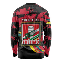 Personalized Mozambique Revolution Day Long Sleeve Shirt Coat Of Arms FRELIMO - Wonder Print Shop