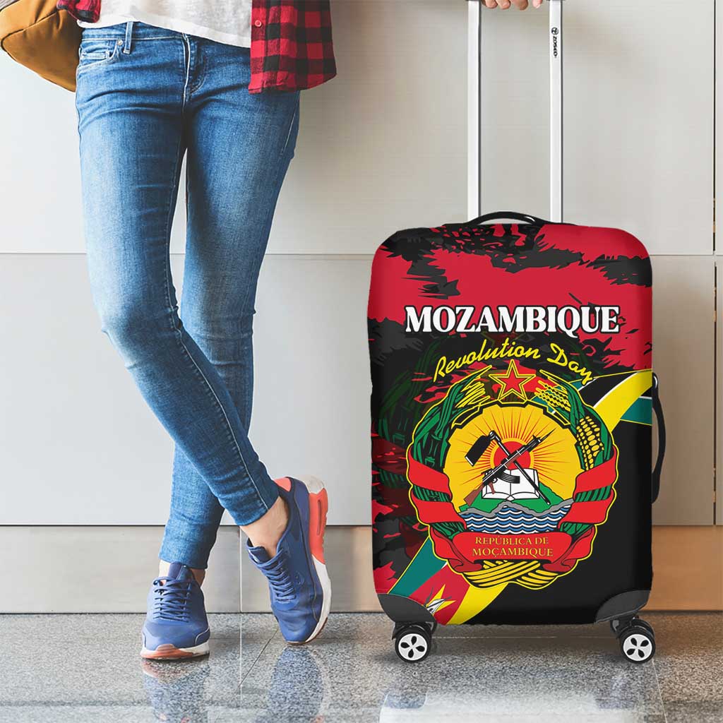 Mozambique Revolution Day Luggage Cover Coat Of Arms FRELIMO - Wonder Print Shop
