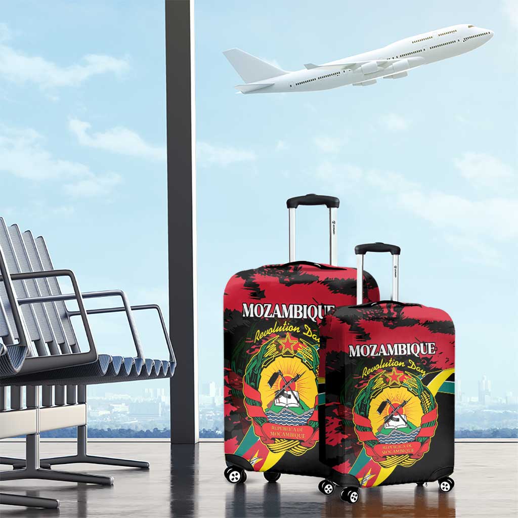 Mozambique Revolution Day Luggage Cover Coat Of Arms FRELIMO - Wonder Print Shop