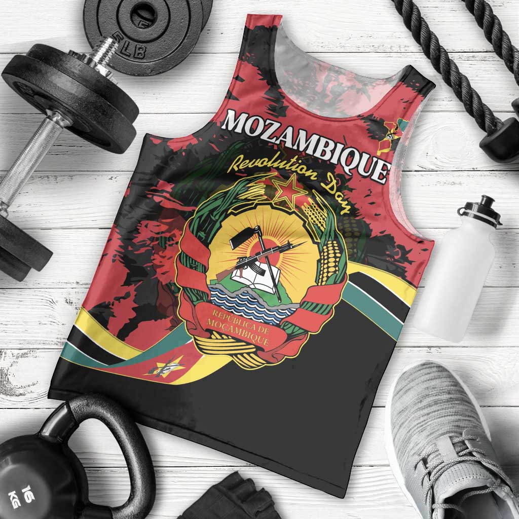 Personalized Mozambique Revolution Day Men Tank Top Coat Of Arms FRELIMO - Wonder Print Shop