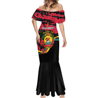 Personalized Mozambique Revolution Day Mermaid Dress Coat Of Arms FRELIMO - Wonder Print Shop