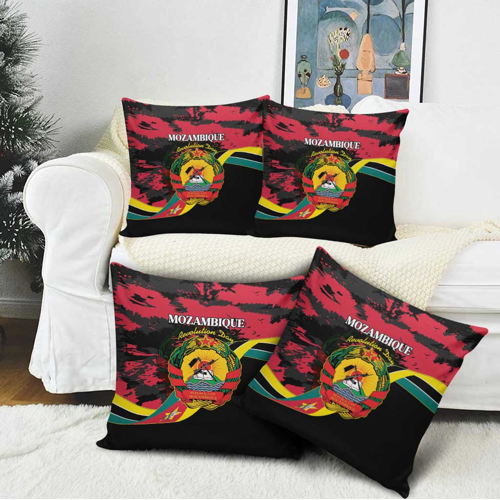 Mozambique Revolution Day Pillow Cover Coat Of Arms FRELIMO - Wonder Print Shop
