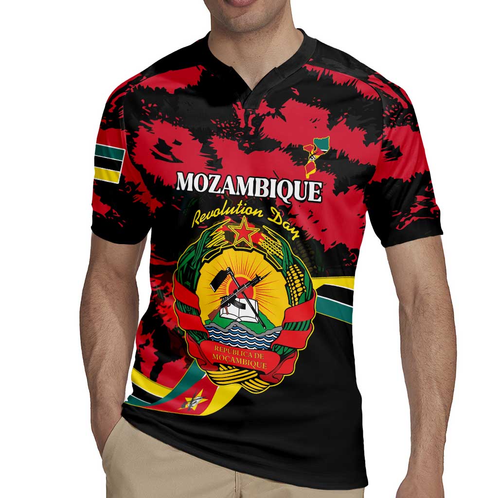 Personalized Mozambique Revolution Day Rugby Jersey Coat Of Arms FRELIMO - Wonder Print Shop