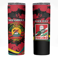 Personalized Mozambique Revolution Day Skinny Tumbler Coat Of Arms FRELIMO - Wonder Print Shop