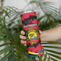 Personalized Mozambique Revolution Day Skinny Tumbler Coat Of Arms FRELIMO - Wonder Print Shop