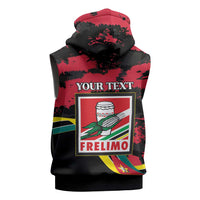Personalized Mozambique Revolution Day Sleeveless Hoodie Coat Of Arms FRELIMO - Wonder Print Shop