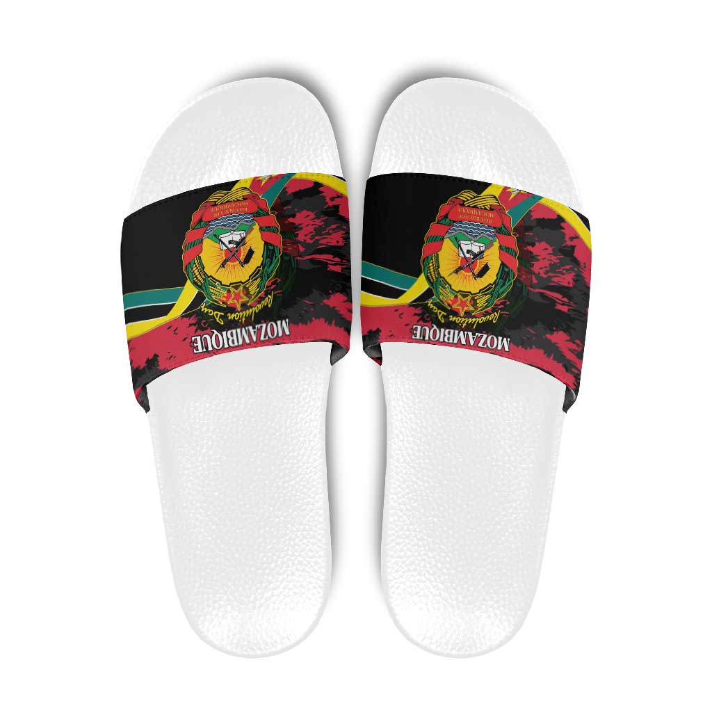 Mozambique Revolution Day Slide Sandals Coat Of Arms FRELIMO - Wonder Print Shop