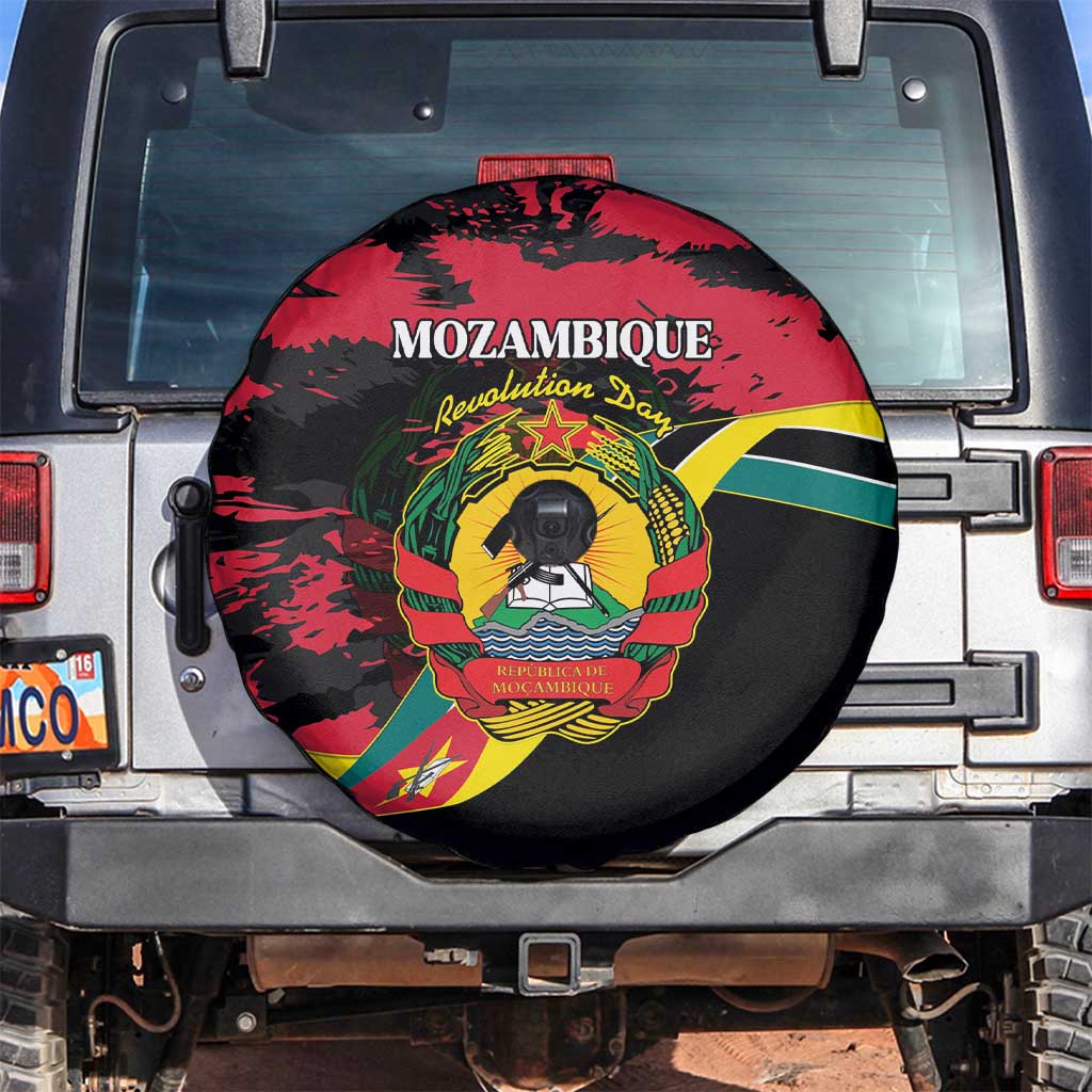 Mozambique Revolution Day Spare Tire Cover Coat Of Arms FRELIMO - Wonder Print Shop