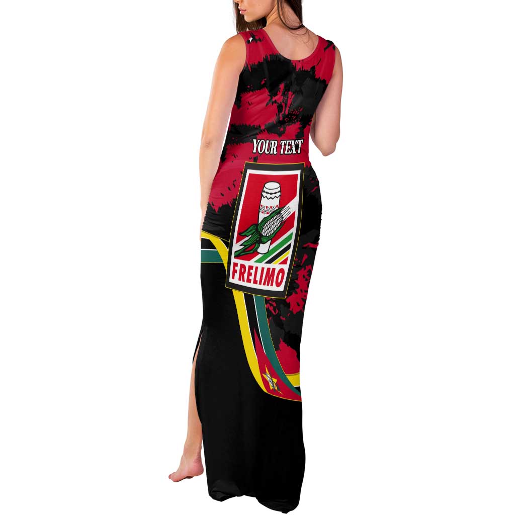 Personalized Mozambique Revolution Day Tank Maxi Dress Coat Of Arms FRELIMO - Wonder Print Shop
