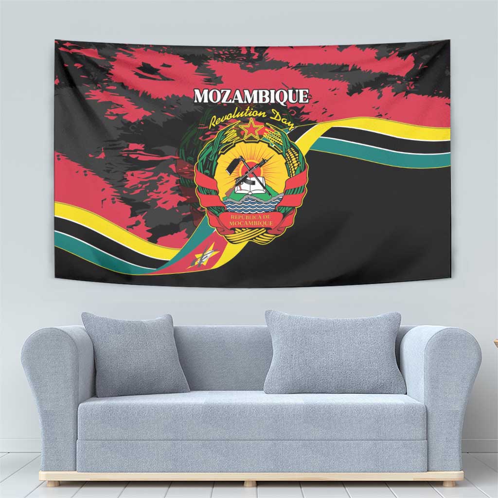 Mozambique Revolution Day Tapestry Coat Of Arms FRELIMO - Wonder Print Shop