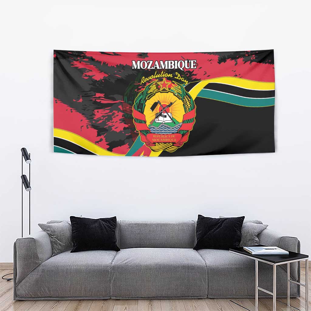Mozambique Revolution Day Tapestry Coat Of Arms FRELIMO - Wonder Print Shop