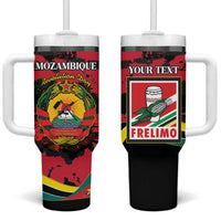 Personalized Mozambique Revolution Day Tumbler With Handle Coat Of Arms FRELIMO - Wonder Print Shop