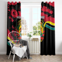 Mozambique Revolution Day Window Curtain Coat Of Arms FRELIMO - Wonder Print Shop