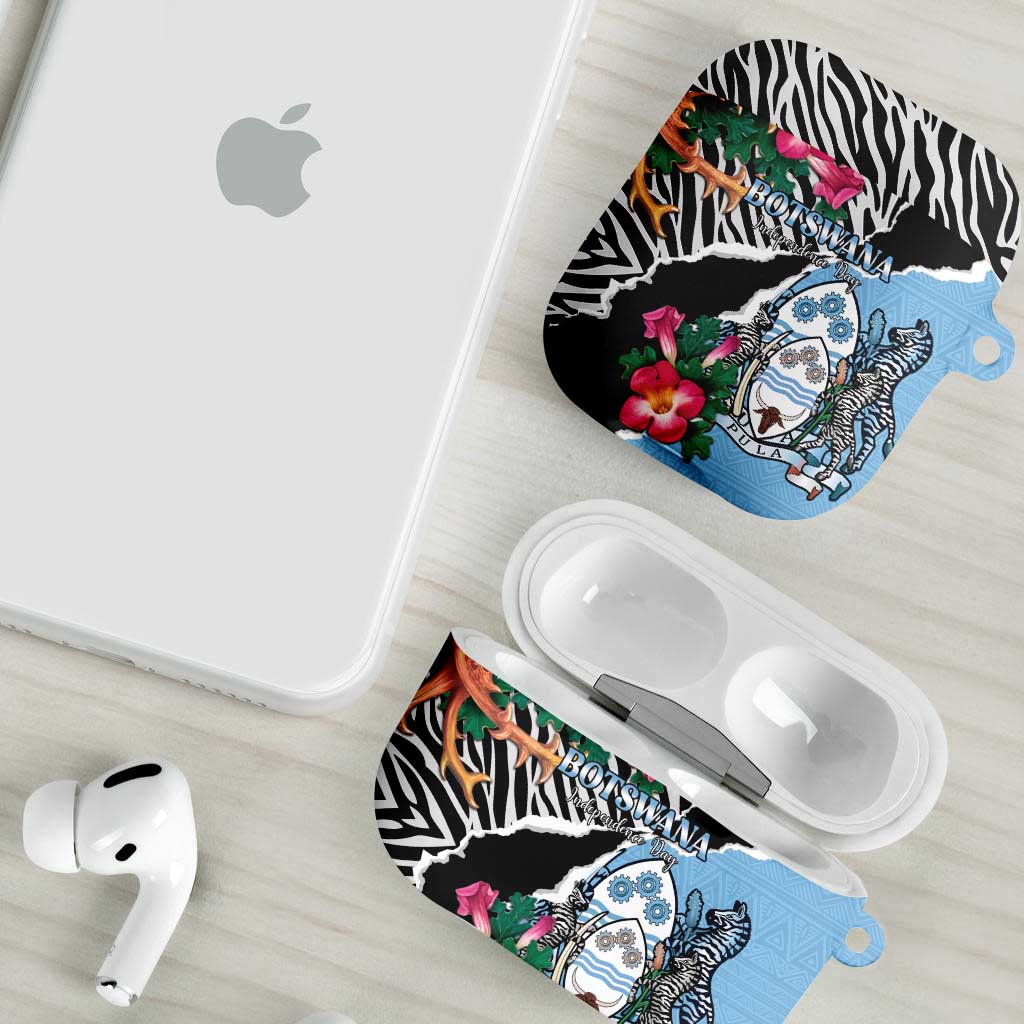 Botswana Independence Day AirPods Case Coat Of Arms Devils Claw - Wonder Print Shop