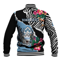 Personalized Botswana Independence Day Baseball Jacket Coat Of Arms Devils Claw - Wonder Print Shop
