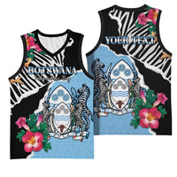 Personalized Botswana Independence Day Basketball Jersey Coat Of Arms Devils Claw - Wonder Print Shop
