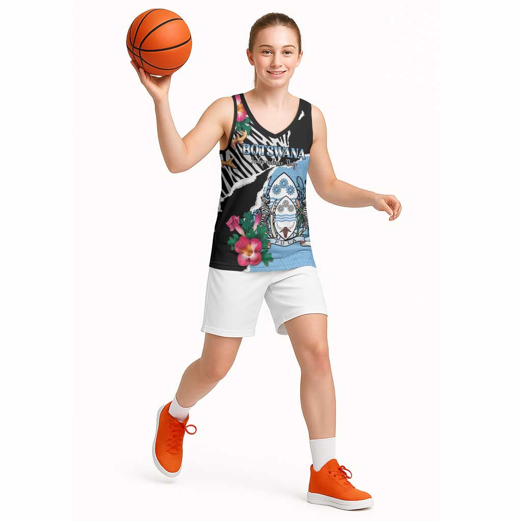 Personalized Botswana Independence Day Basketball Jersey Coat Of Arms Devils Claw - Wonder Print Shop