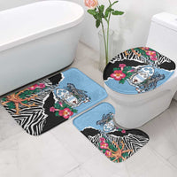 Botswana Independence Day Bathroom Set Coat Of Arms Devils Claw - Wonder Print Shop