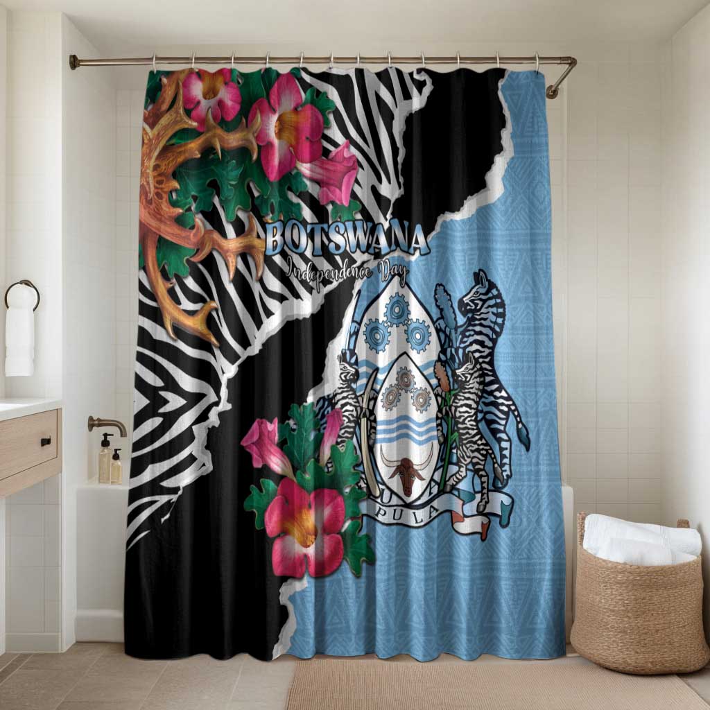 Botswana Independence Day Bathroom Set Coat Of Arms Devils Claw - Wonder Print Shop