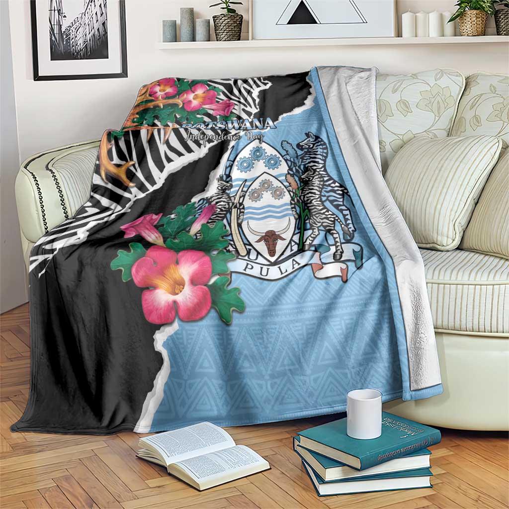 Botswana Independence Day Blanket Coat Of Arms Devils Claw - Wonder Print Shop