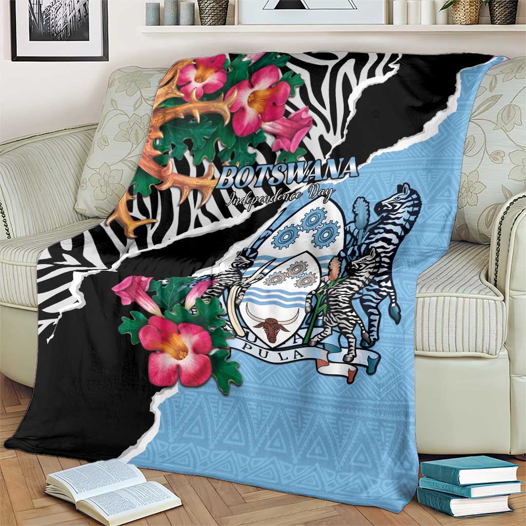 Botswana Independence Day Blanket Coat Of Arms Devils Claw - Wonder Print Shop