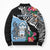 Personalized Botswana Independence Day Bomber Puffer Jacket Coat Of Arms Devils Claw - Wonder Print Shop