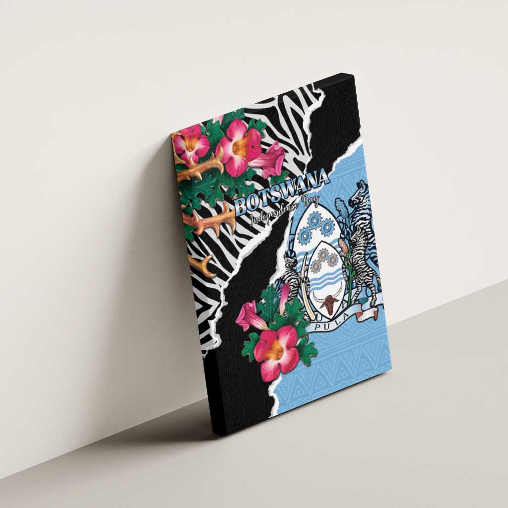 Botswana Independence Day Canvas Wall Art Coat Of Arms Devils Claw - Wonder Print Shop