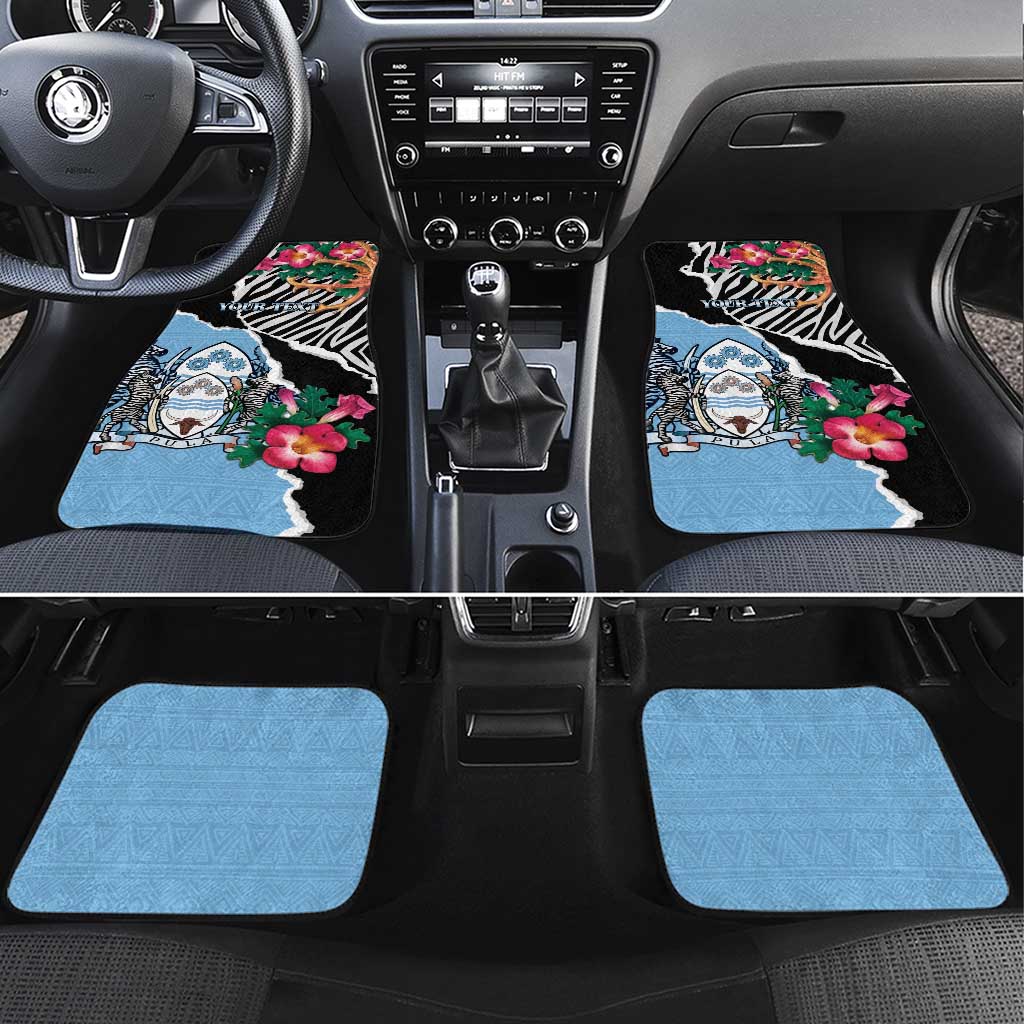 Botswana Independence Day Car Mats Coat Of Arms Devils Claw - Wonder Print Shop