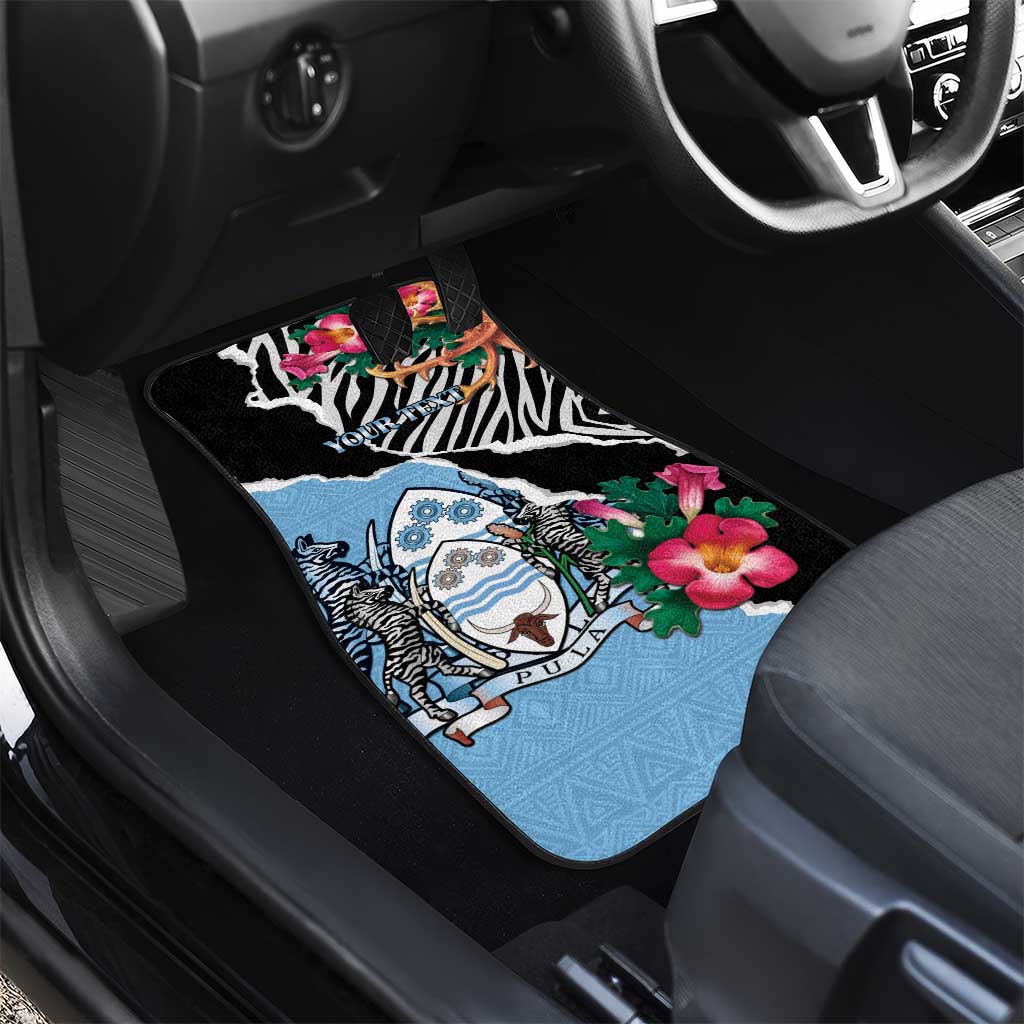 Botswana Independence Day Car Mats Coat Of Arms Devils Claw - Wonder Print Shop