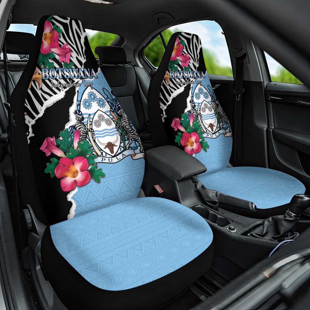 Botswana Independence Day Car Seat Cover Coat Of Arms Devils Claw - Wonder Print Shop