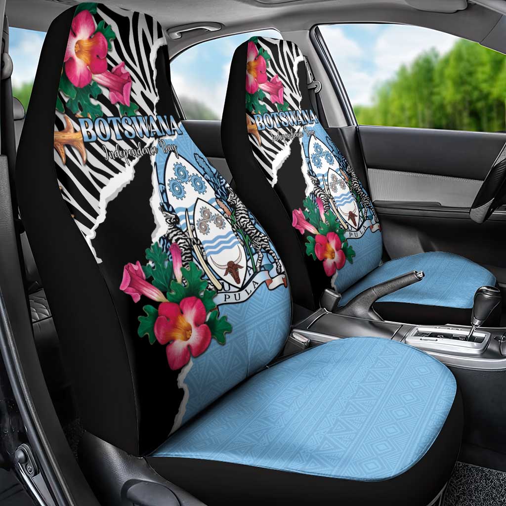 Botswana Independence Day Car Seat Cover Coat Of Arms Devils Claw - Wonder Print Shop