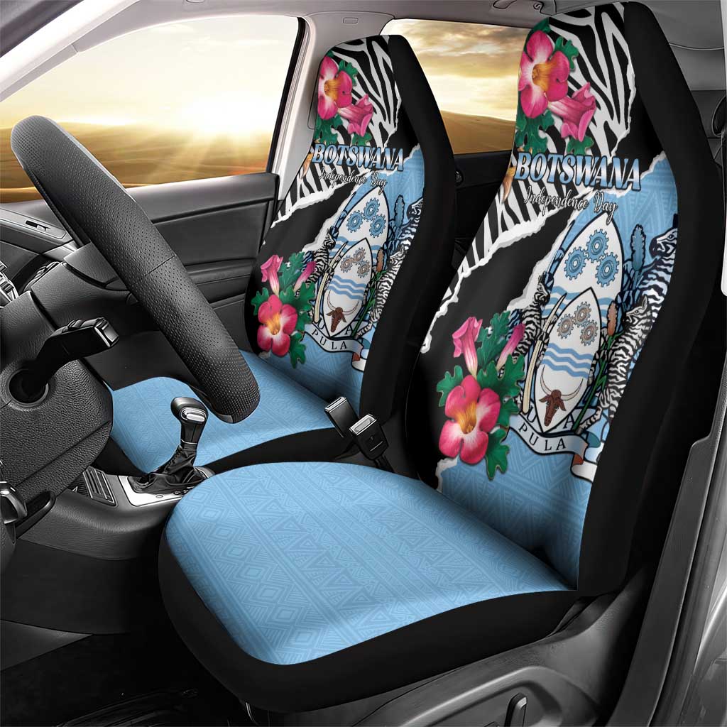 Botswana Independence Day Car Seat Cover Coat Of Arms Devils Claw - Wonder Print Shop