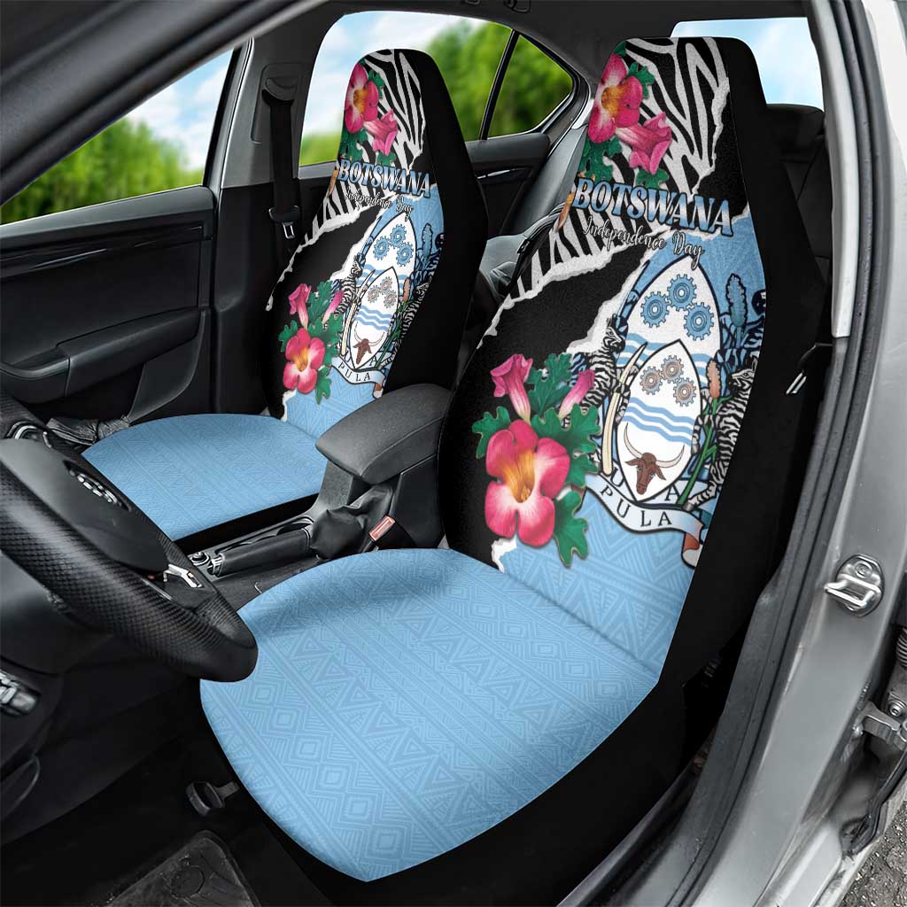 Botswana Independence Day Car Seat Cover Coat Of Arms Devils Claw - Wonder Print Shop
