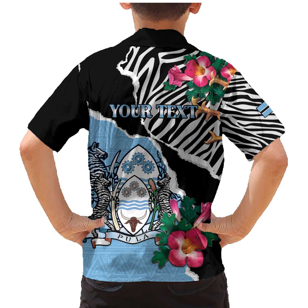 Personalized Botswana Independence Day Family Matching Mermaid Dress and Hawaiian Shirt Coat Of Arms Devils Claw - Wonder Print Shop