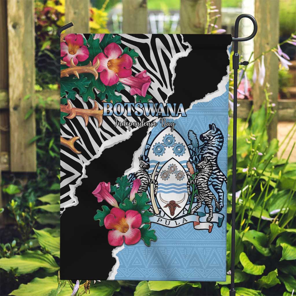 Botswana Independence Day Garden Flag Coat Of Arms Devils Claw - Wonder Print Shop