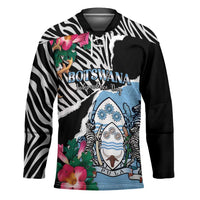Personalized Botswana Independence Day Hockey Jersey Coat Of Arms Devils Claw - Wonder Print Shop
