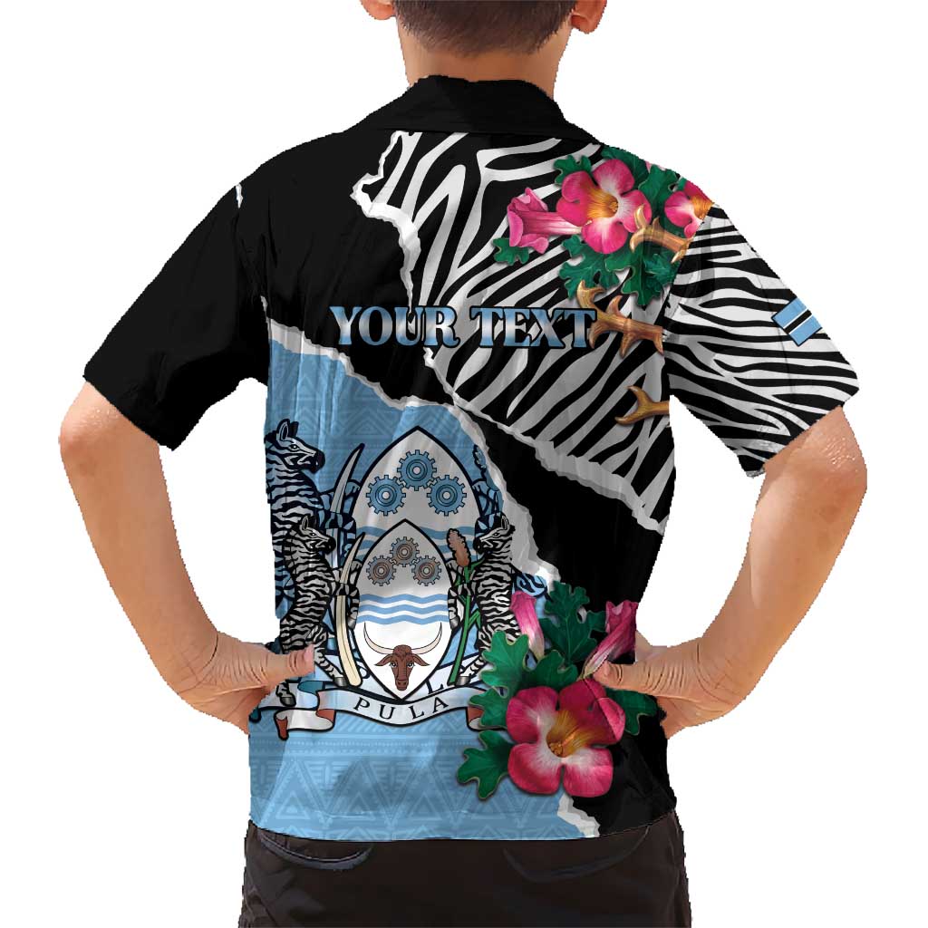 Personalized Botswana Independence Day Kid Hawaiian Shirt Coat Of Arms Devils Claw - Wonder Print Shop